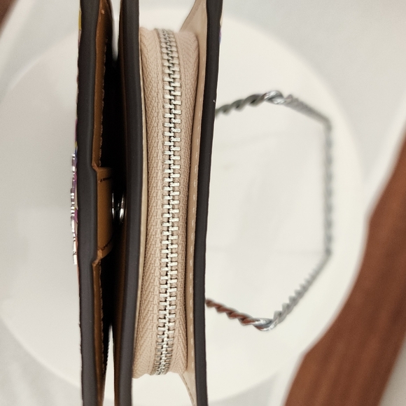 Coach Snap Wallet NWT Floral/Ivory/Silver - Picture 4 of 4